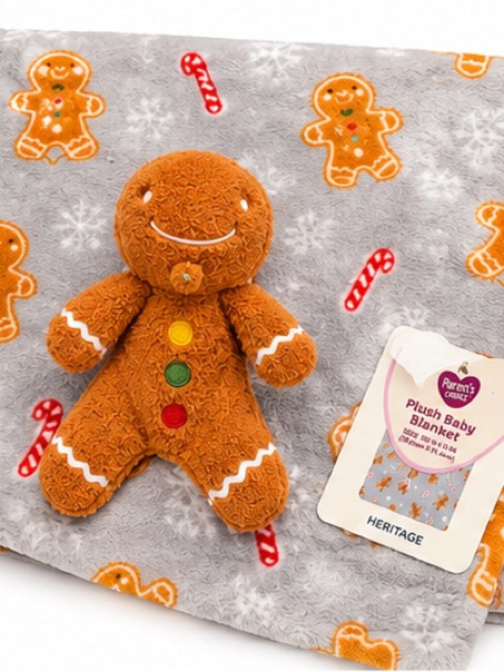 NWT Heritage Gingerbread Baby Blanket & Plush Doll Set | Christmas Holiday Gift